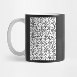 3D stacked dice white with black pips Mug